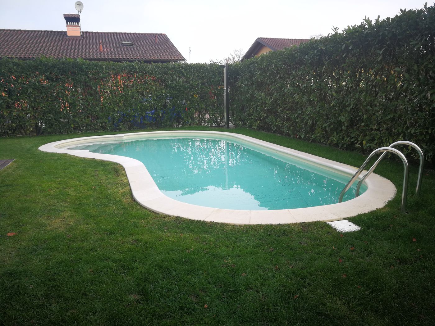 Piscina a forma libera nel prato