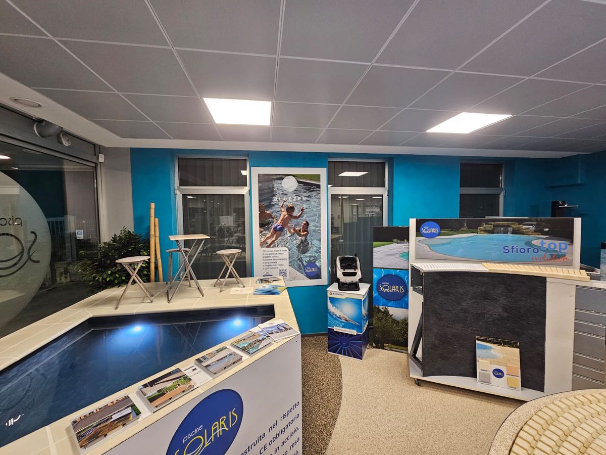 Area espositiva Piscine Solaris e BlueZen
